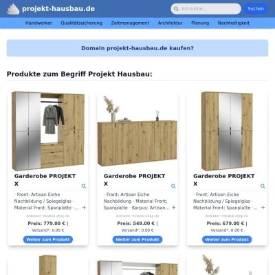 Screenshot projekt-hausbau.de