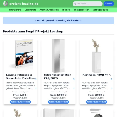 Screenshot projekt-leasing.de