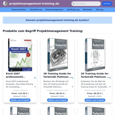 Screenshot projektmanagement-training.de