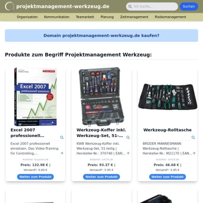 Screenshot projektmanagement-werkzeug.de