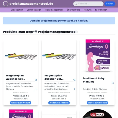 Screenshot projektmanagementtool.de