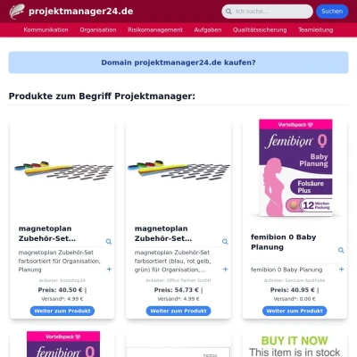 Screenshot projektmanager24.de
