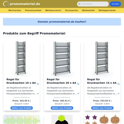 Screenshot promomaterial.de