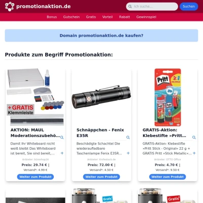 Screenshot promotionaktion.de