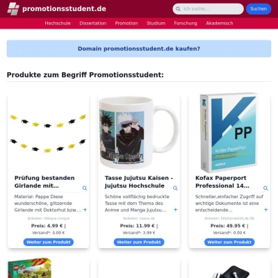 Screenshot promotionsstudent.de