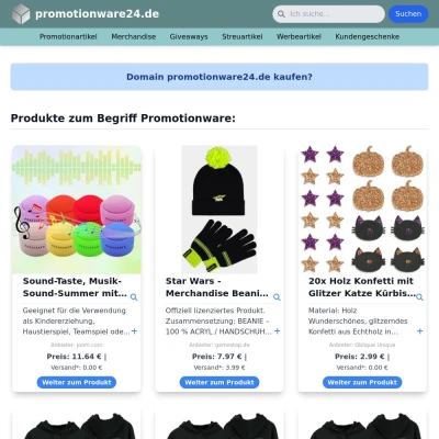 Screenshot promotionware24.de