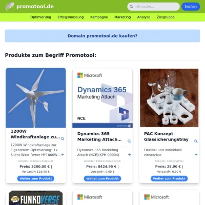 Screenshot promotool.de