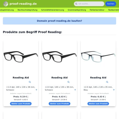 Screenshot proof-reading.de