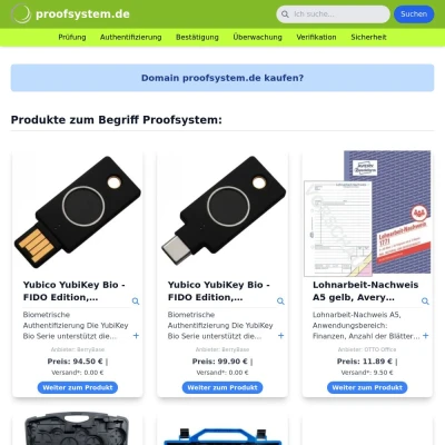 Screenshot proofsystem.de