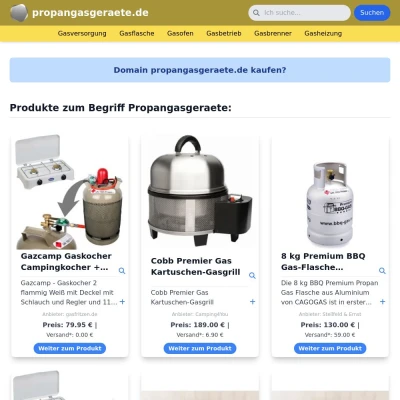 Screenshot propangasgeraete.de