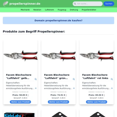 Screenshot propellerspinner.de