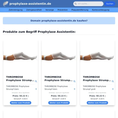 Screenshot prophylaxe-assistentin.de