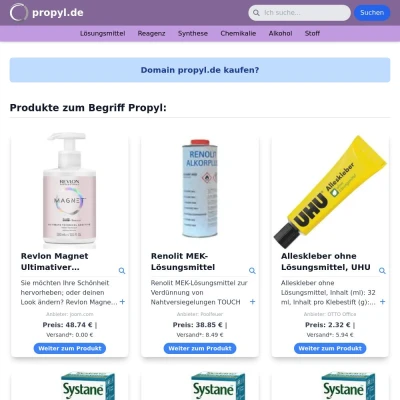 Screenshot propyl.de
