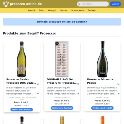 Screenshot prosecco-online.de