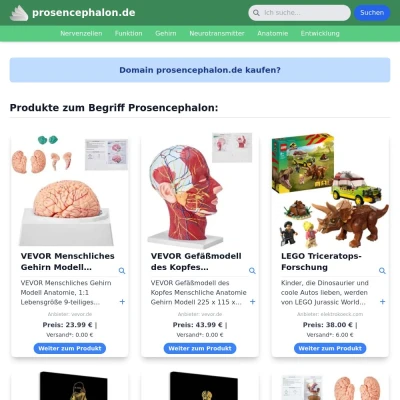 Screenshot prosencephalon.de