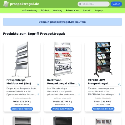 Screenshot prospektregal.de