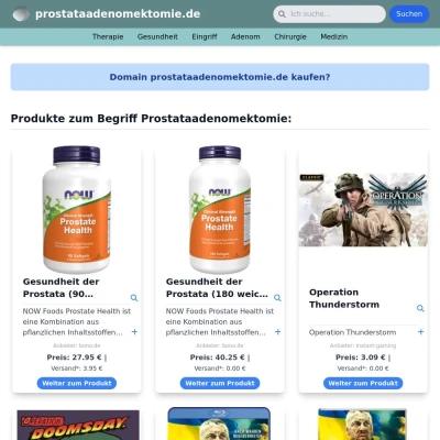 Screenshot prostataadenomektomie.de