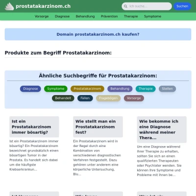 Screenshot prostatakarzinom.ch