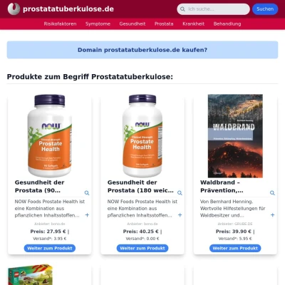 Screenshot prostatatuberkulose.de