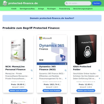 Screenshot protected-finance.de