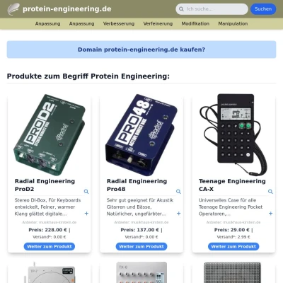 Screenshot protein-engineering.de