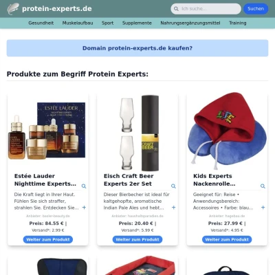 Screenshot protein-experts.de