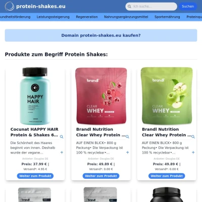 Screenshot protein-shakes.eu