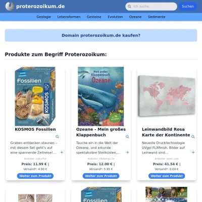 Screenshot proterozoikum.de