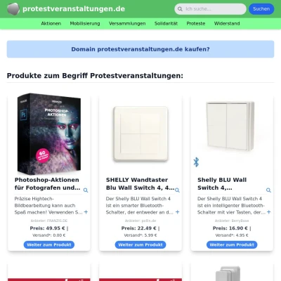 Screenshot protestveranstaltungen.de