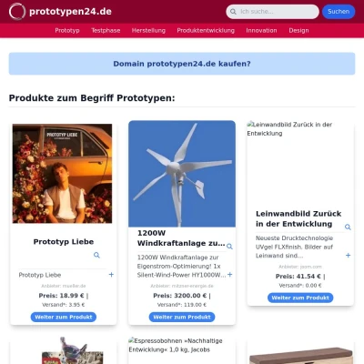 Screenshot prototypen24.de