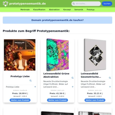 Screenshot prototypensemantik.de
