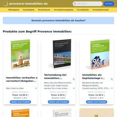 Screenshot provence-immobilien.de