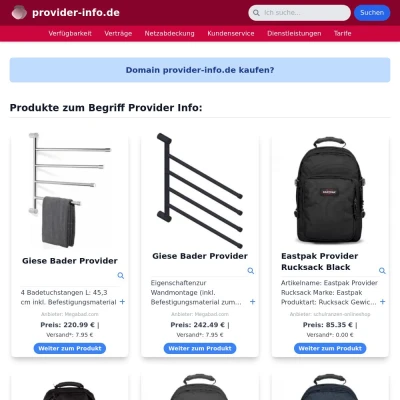 Screenshot provider-info.de