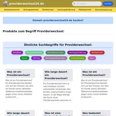 Screenshot providerwechsel24.de