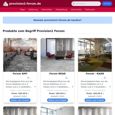 Screenshot provision2-forum.de