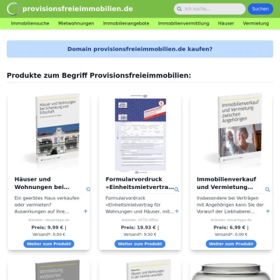 Screenshot provisionsfreieimmobilien.de