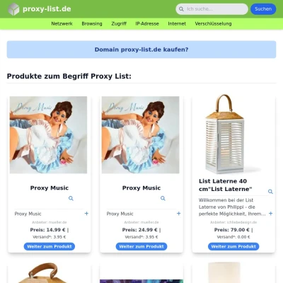 Screenshot proxy-list.de