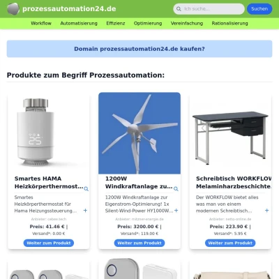 Screenshot prozessautomation24.de