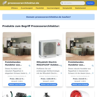 Screenshot prozessorarchitektur.de