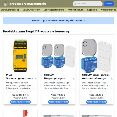 Screenshot prozessorsteuerung.de