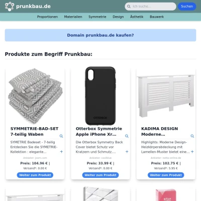 Screenshot prunkbau.de