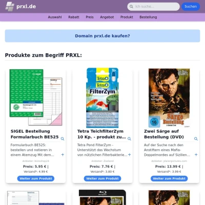 Screenshot prxl.de