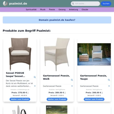 Screenshot psalmist.de