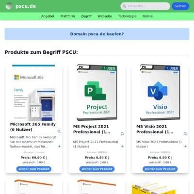 Screenshot pscu.de
