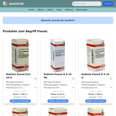 Screenshot pseud.de