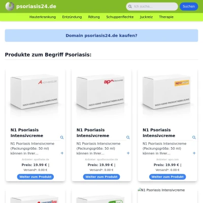 Screenshot psoriasis24.de