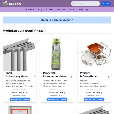 Screenshot pssa.de