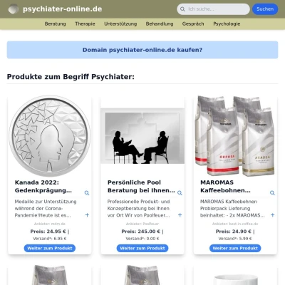 Screenshot psychiater-online.de