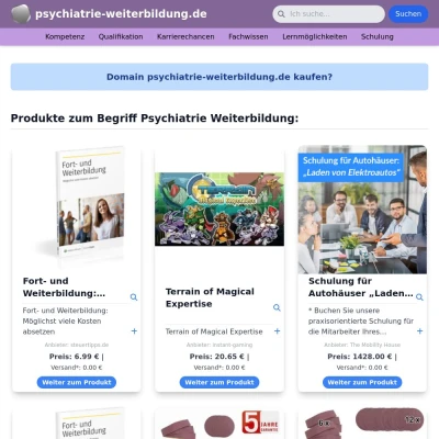 Screenshot psychiatrie-weiterbildung.de