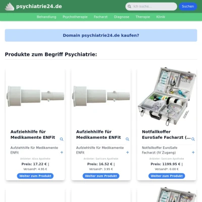 Screenshot psychiatrie24.de